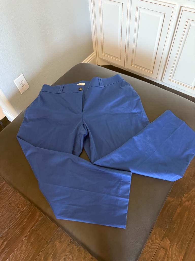 Loft Julie Cropped Cotton Sateen Pants. Size 16